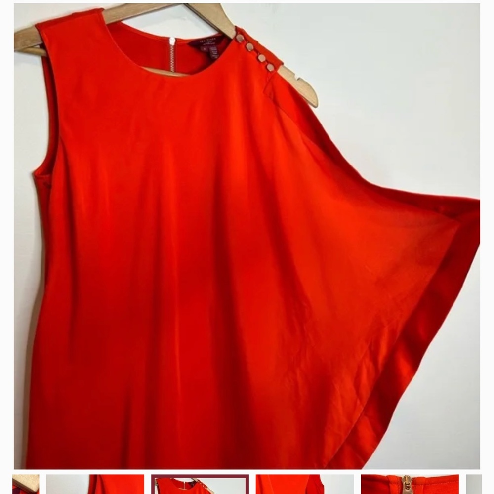 New Ted Baker London bolty Asymmetric Drape Tunic Dress Ted's Size 4